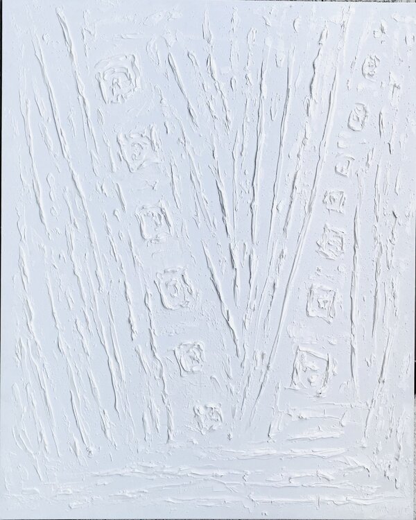 „White landscape abstract “ 3d minimalism calm modern textured Nataliia Krykun