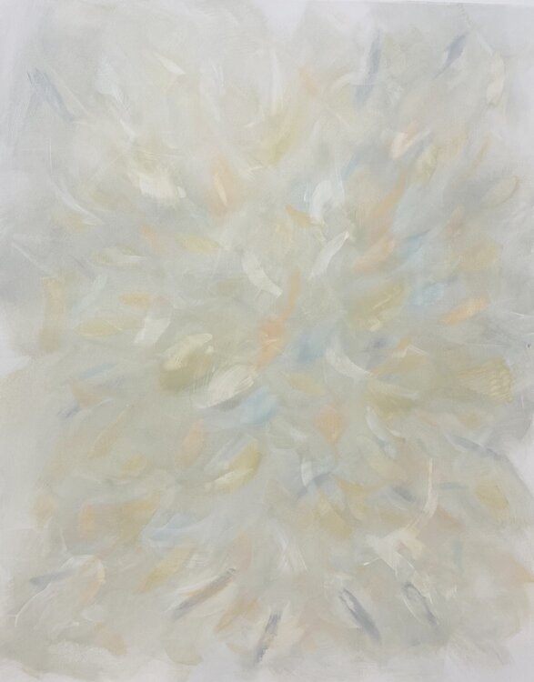 From the series „ Along the shore “ 2 - Aesthetic neutral style abstraction, minimalism Nataliia Krykun
