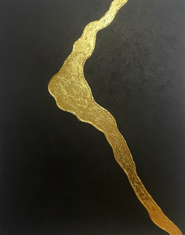 From the series “Force of Nature” - 3D  gold leaf plaster Nataliia Krykun