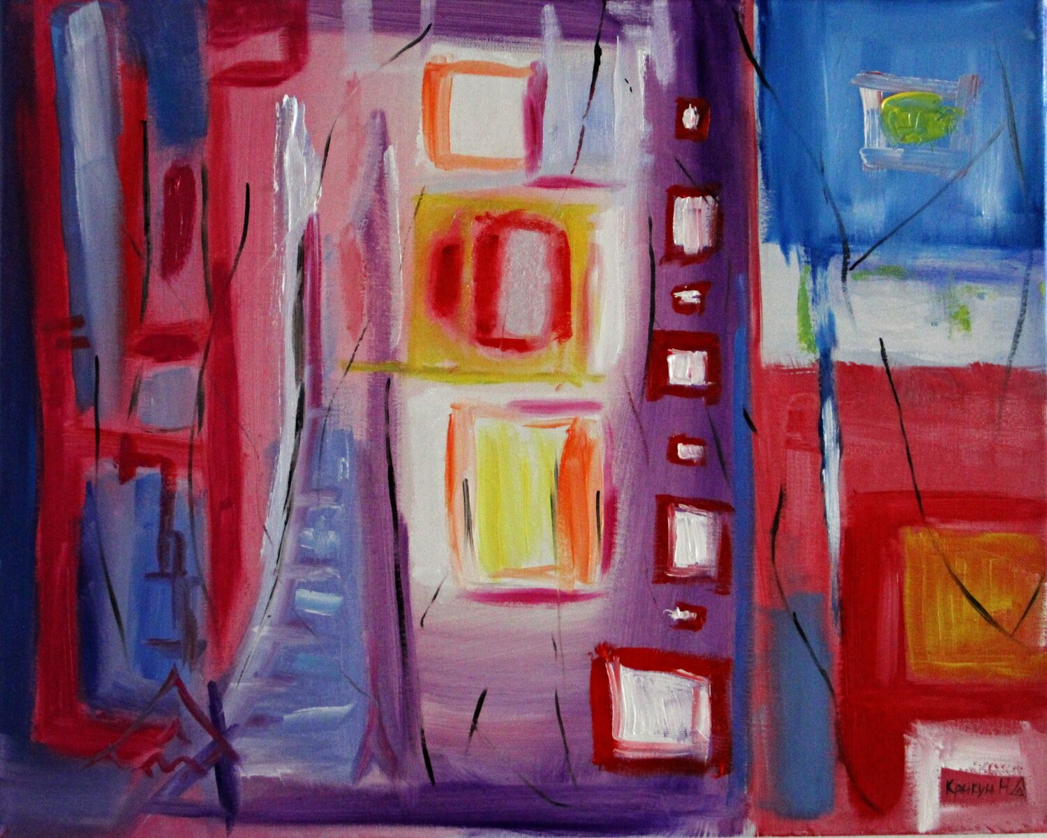 BLUE VIOLET ABSTRACTION Nataliia Krykun