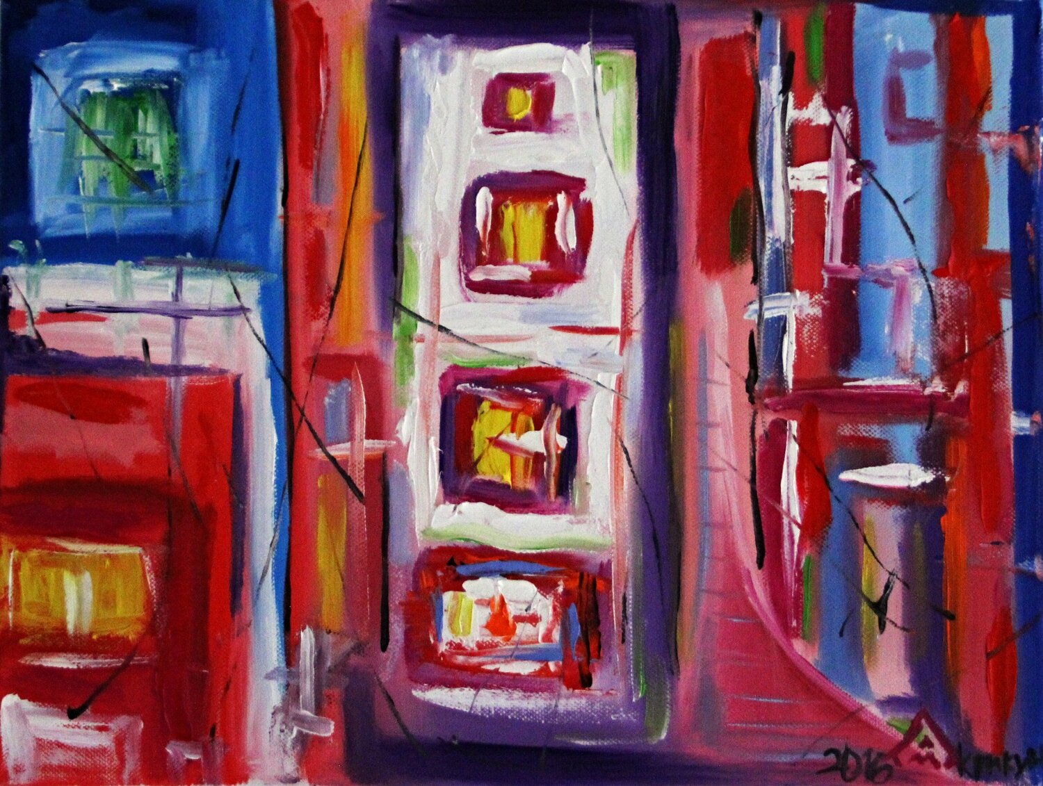 BLUE VIOLET ABSTRACTION Nataliia Krykun