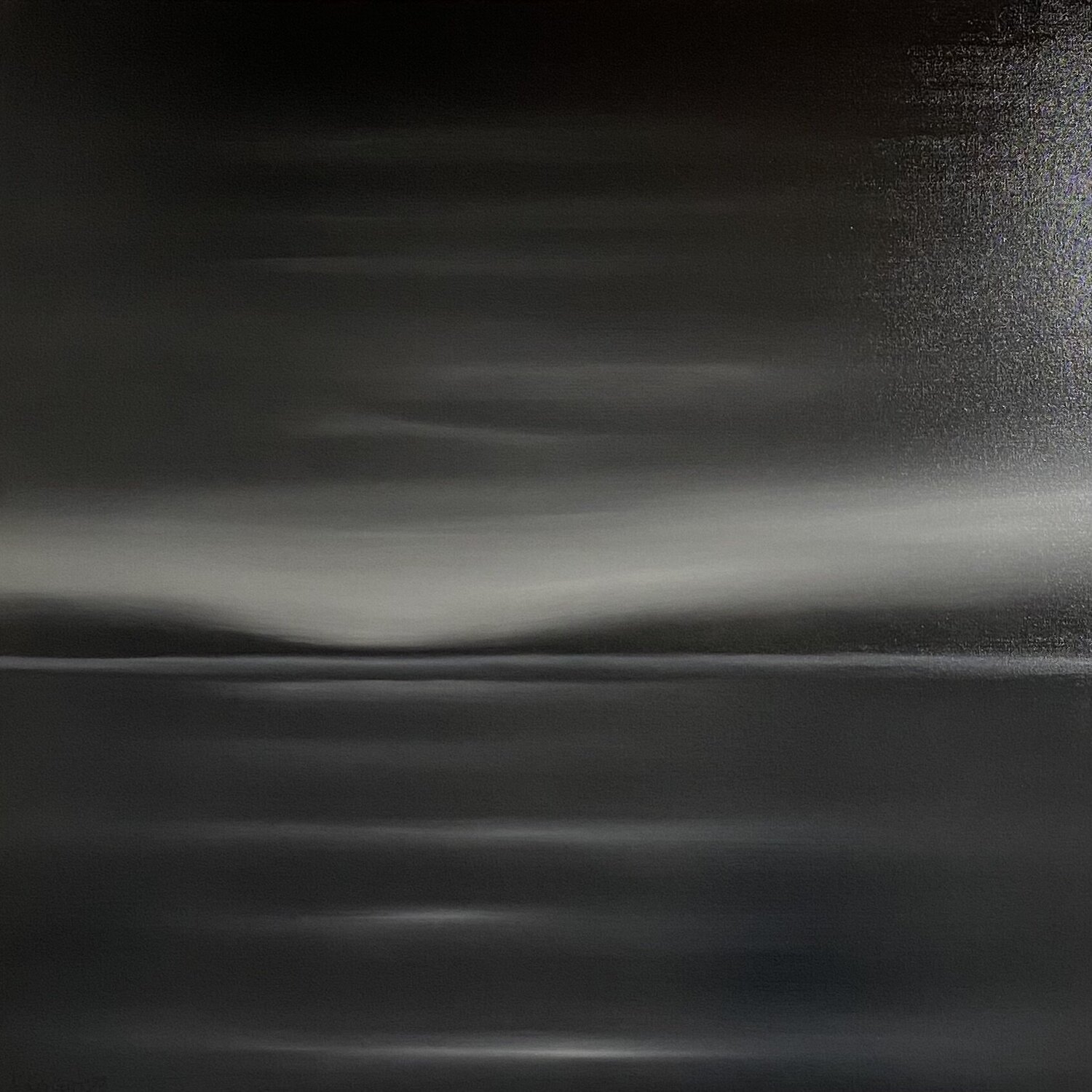 „Sunset dark“, abstract minimalist landscape, mountain Nataliia Krykun Origineel schilderij te koop