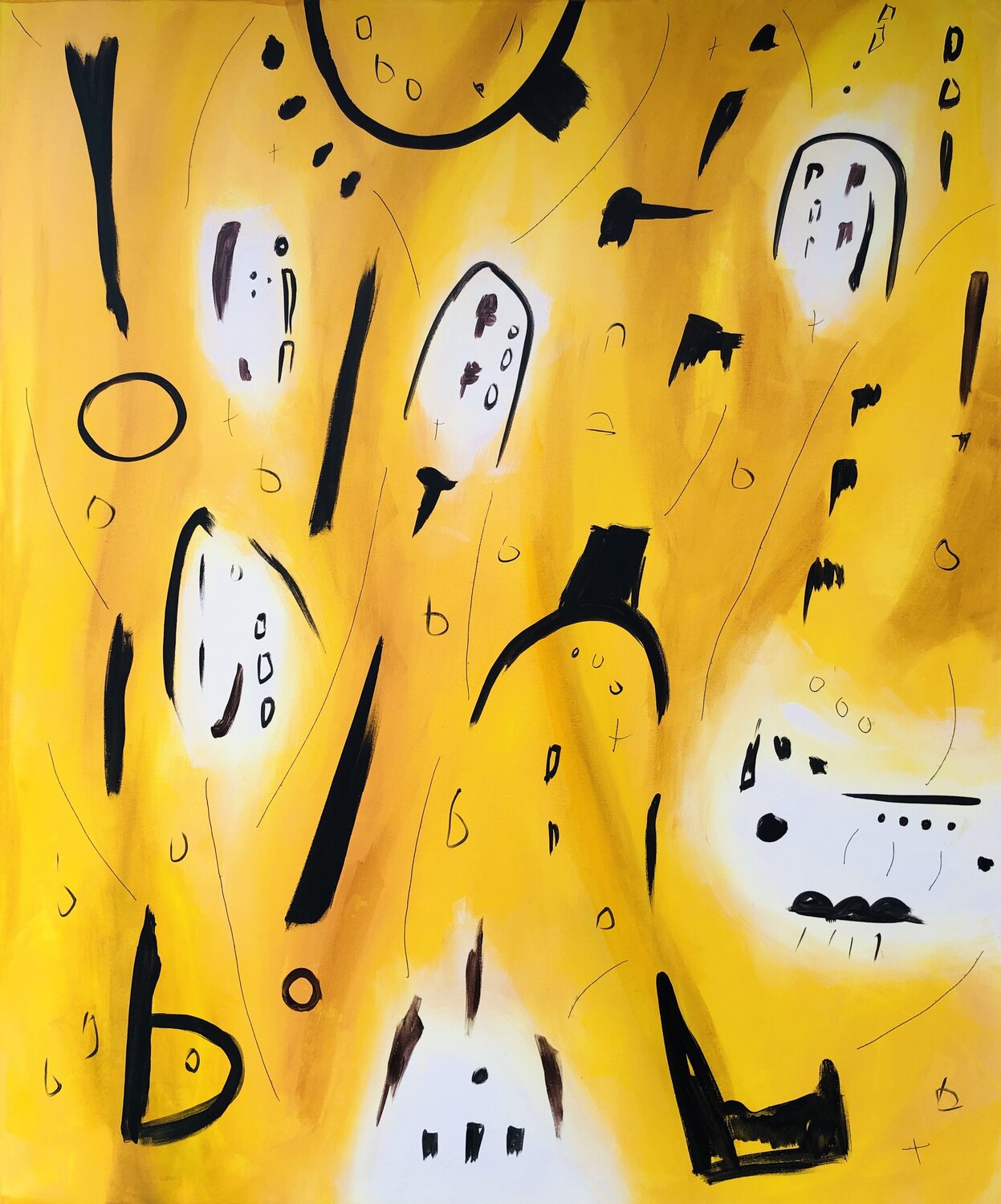 “Yellow Day” expressionism abstraction Nataliia Krykun