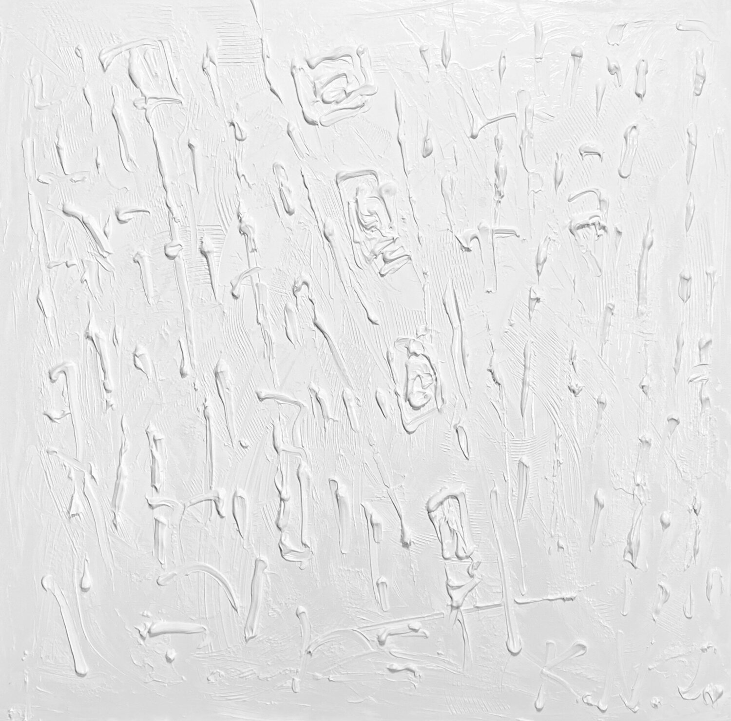 Walk along the coastline 3D white textured objects plaster Nataliia Krykun