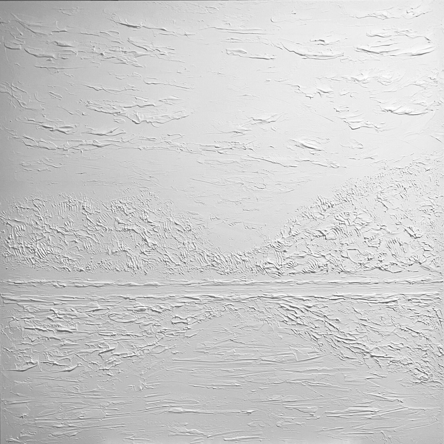 White landscape - objects 3d cement Nataliia Krykun