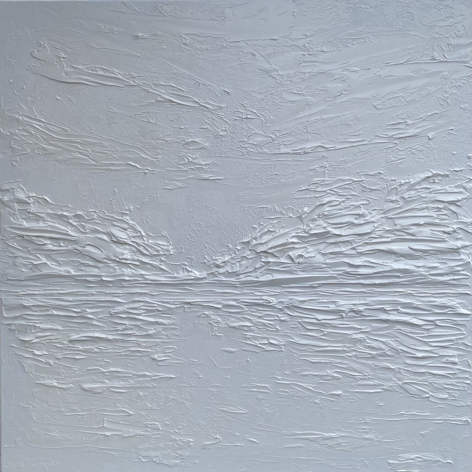 Winter white seascape mountains - objects 3d cement Nataliia Krykun