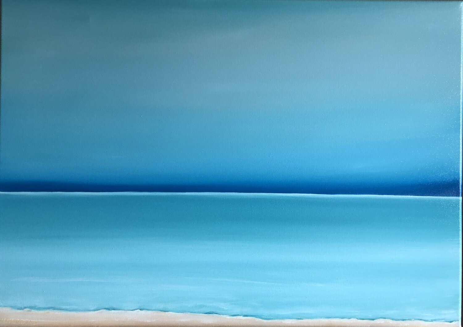 Ocean waves - Miami, turquoise horizon Nataliia Krykun Origineel schilderij te koop
