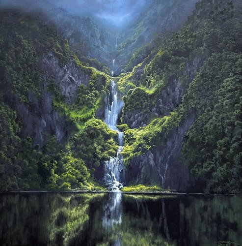 Waterfall di Igor Dubovoy, Pittura in vendita su Singulart