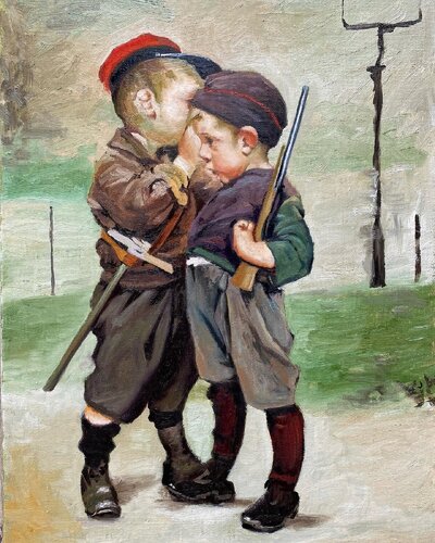 Conspirators van Igor Dubovoy, Schilderij te koop op Singulart