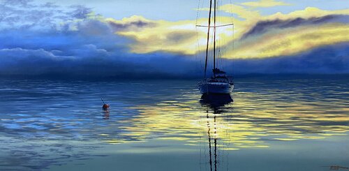 Yacht van Igor Dubovoy, Schilderij te koop op Singulart