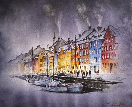 Copenhagen von Igor Dubovoy, Malerei kaufen auf Singulart