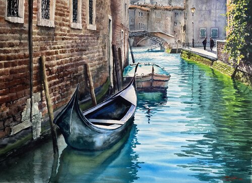 Venice canal von Igor Dubovoy, Malerei kaufen auf Singulart