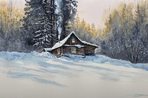 Winter von Igor Dubovoy, Malerei kaufen auf Singulart