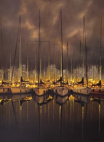 Night marine van Igor Dubovoy, Schilderij te koop op Singulart
