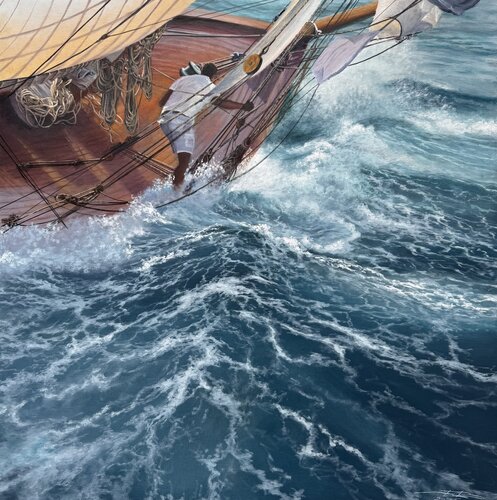At full sail by Igor Dubovoy, Painting for Sale on Singulart