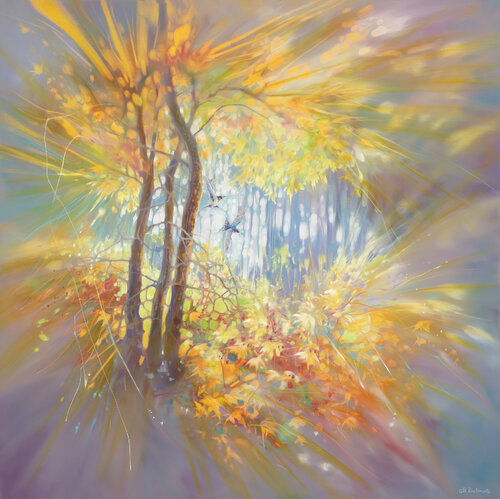 Somewhere in an Autumn Clearing van Gill Bustamante, Schilderij te koop op Singulart