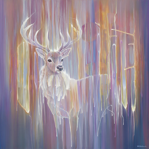 Stag Materializing di Gill Bustamante, Pittura in vendita su Singulart