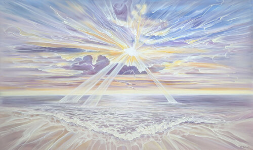 The Invitation, a large seascape van Gill Bustamante, Schilderij te koop op Singulart