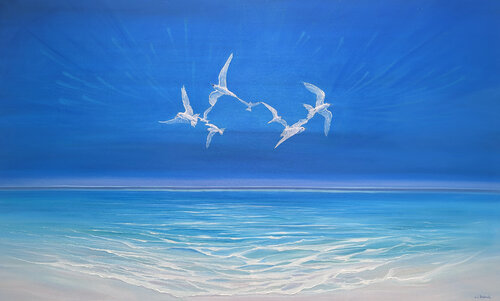 Ocean Magicians van Gill Bustamante, Schilderij te koop op Singulart