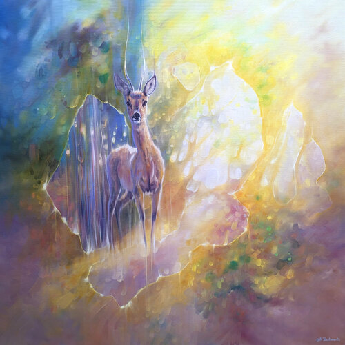The Roebucks Realm de Gill Bustamante, Pintura a la venta en Singulart