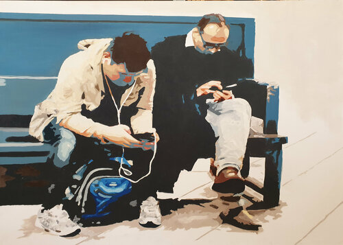 berlin 07-10-2017  9.06 am 2.0 di Miguel Moran, Pittura in vendita su Singulart