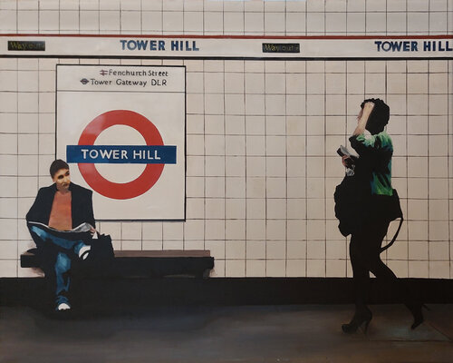 LONDON 28.09.2024  3-30PM di Miguel Moran, Pittura in vendita su Singulart
