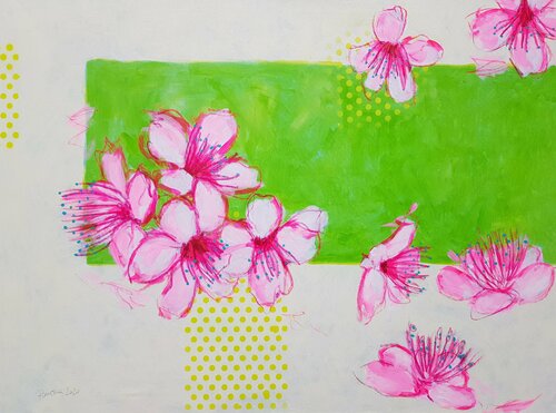 Mandelblüte 21_6 di Ramona Hoffmann, Pittura in vendita su Singulart