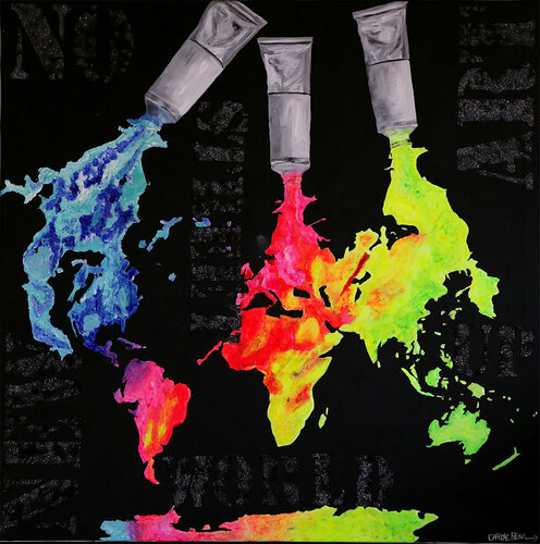 WORLD  IN COLORS di Carole Benichou, Pittura in vendita su Singulart