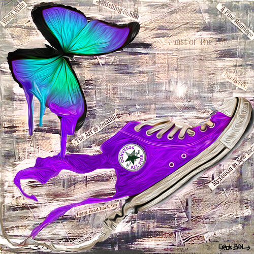 CONVERSE PURPLE van Carole Benichou, Andere media te koop op Singulart