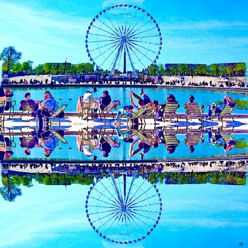 LE JARDIN DES TUILERIES van Carole Benichou, Digitaal te koop op Singulart
