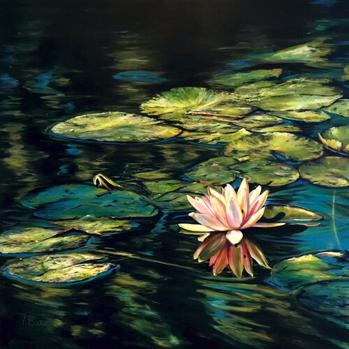 "In the white lotus flower" van Ricardo Fabian Bertona, Schilderij te koop op Singulart