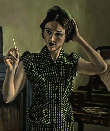 Días en que hay que vestirse de verde van Ricardo Fabian Bertona, Schilderij te koop op Singulart