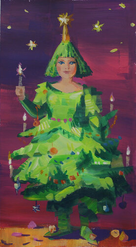 Weihnachts-Tracht 2 by Izabella Chulkova, Work on Paper for Sale on Singulart