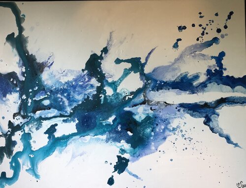 Aquatic Blues de Mette Svendgaard, Pintura a la venta en Singulart