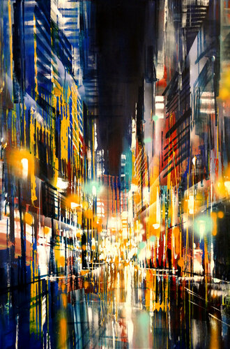 Silent Bright Avenue van Bianca Prettau, Schilderij te koop op Singulart