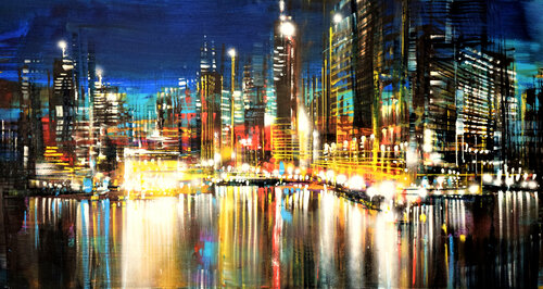 City Bay di Bianca Prettau, Pittura in vendita su Singulart