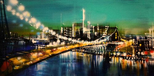 Postcard of the bridge RE di Bianca Prettau, Pittura in vendita su Singulart