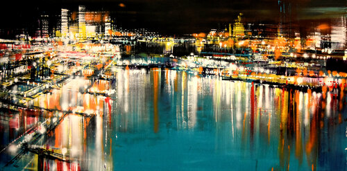 Surfside Port van Bianca Prettau, Schilderij te koop op Singulart