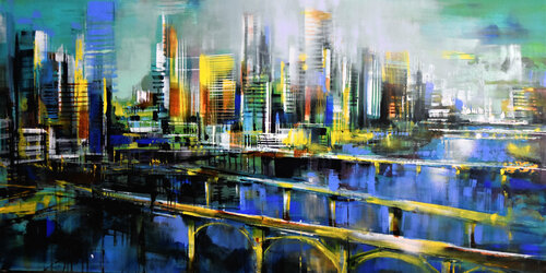 Five Bridges van Bianca Prettau, Schilderij te koop op Singulart