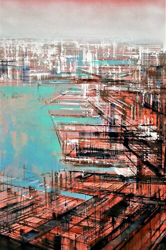 Candy Docks van Bianca Prettau, Schilderij te koop op Singulart