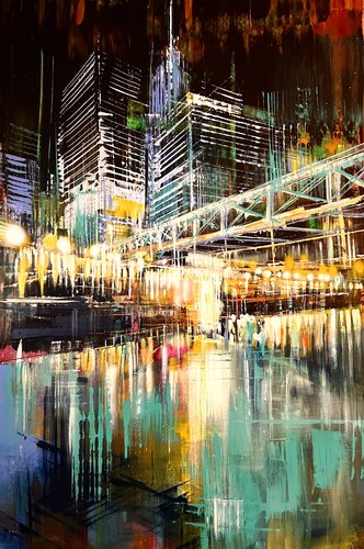 Electrical bridge van Bianca Prettau, Schilderij te koop op Singulart