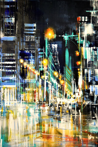 Traffic junction van Bianca Prettau, Schilderij te koop op Singulart