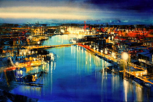 Postcard Port de Bianca Prettau, Pintura a la venta en Singulart