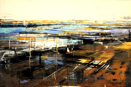 Fiord's winter van Bianca Prettau, Schilderij te koop op Singulart