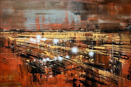 Copper rails van Bianca Prettau, Schilderij te koop op Singulart