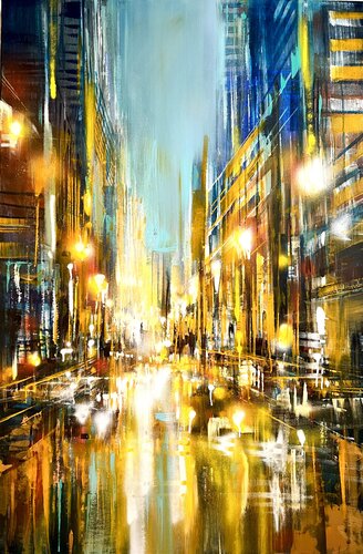 CityCité (vertical) van Bianca Prettau, Schilderij te koop op Singulart