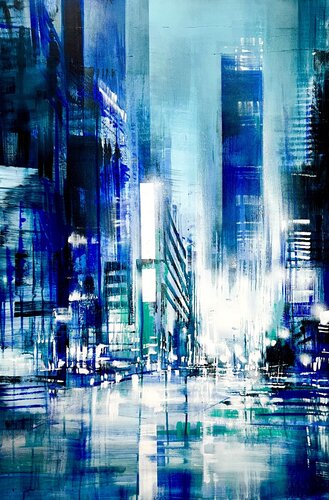 Ghost tower Avenue van Bianca Prettau, Schilderij te koop op Singulart