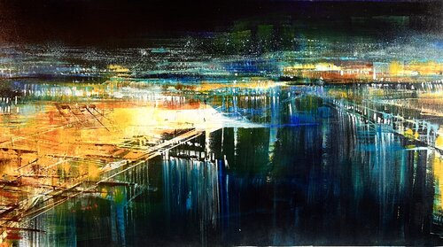 Frontière _ détroit van Bianca Prettau, Schilderij te koop op Singulart