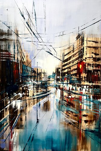 Soirée STIB van Bianca Prettau, Schilderij te koop op Singulart