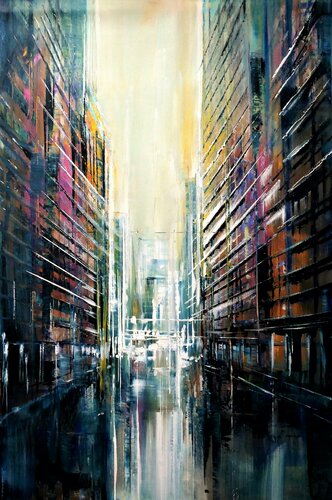 Cobalt Avenue de Bianca Prettau, Pintura a la venta en Singulart